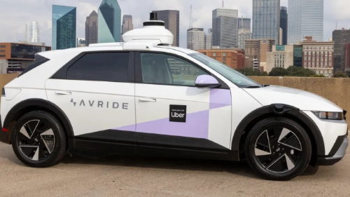 Uber robotaxi self-driving car in London streets