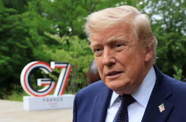 G-7 நாடுகளின் மாநாட்டில் அமெரிக்க ஜனாதிபதி டொனால்ட் ட்ரம்ப் பங்கேற்றபோது