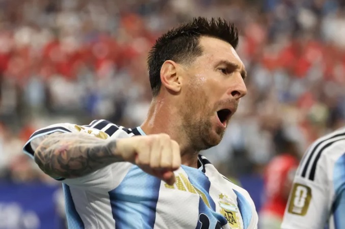 Lionel Messi broke the record with Argentina's first goal against Austria at the Dallas Stadium in Texas in the US