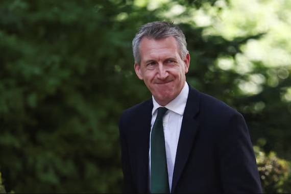 British Defence Secretary Dan Jarvis walks on Downing Street before a cabinet meeting after British Prime Minister Keir Starmer announced a timeline for his resignation, in London, Britain, June 23, 2026