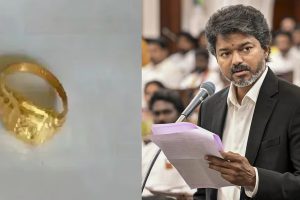 நாடாளுமன்றத்திற்கு வந்த ‘செருப்பு மாலை’