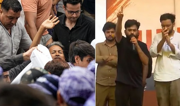 நீட் தேர்வு வினாத்தாள் கசிவுக்கு பொறுப்பேற்று மத்திய கல்வி அமைச்சர் தர்மேந்திர பிரதான் பதவி விலக வேண்டும் என வலியுறுத்தி டெல்லியில் “கரப்பான் பூச்சி ஜனதா கட்சி”க்கு ஆதரவாக காலவரையற்ற உண்ணாவிரதமிருந்து வந்த சமூக ஆர்வலர் சோனம் வாங்சுக் வலுக்கட்டாயமாக அப்புறப்படுத்தப்பட்டு வைத்தியசாலையில் அனுமதிக்கப்பட்டுள்ளார்.