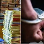 அரசாங்க பாடசாலைகளுக்கு விநியோகிக்க வேண்டிய 19,892 பாடப்புத்தகங்களை, உரிய விநியோக நிலையங்களில் ஒப்படைக்காமல், பழைய காகிதங்களை அரைக்கும்தொழிற்சாலைக்கு விற்பனை செய்த நபர் கைது செய்யப்பட்டுள்ளார்.