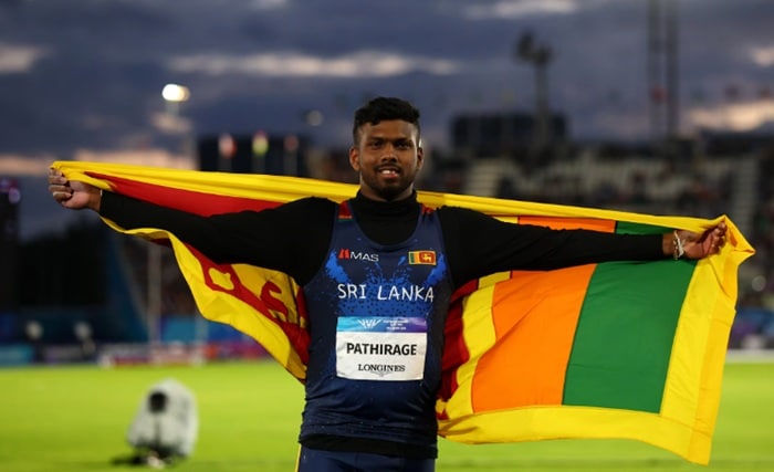 ஆண்களுக்கான ஈட்டி எறிதல் தரவரிசையில் 1,354 புள்ளிகளுடன், இலங்கையின் ரமேஷ் தரங்க (Rumesh Tharanga) உலக அளவில் முதலிடத்தைப் பிடித்துள்ளார்.