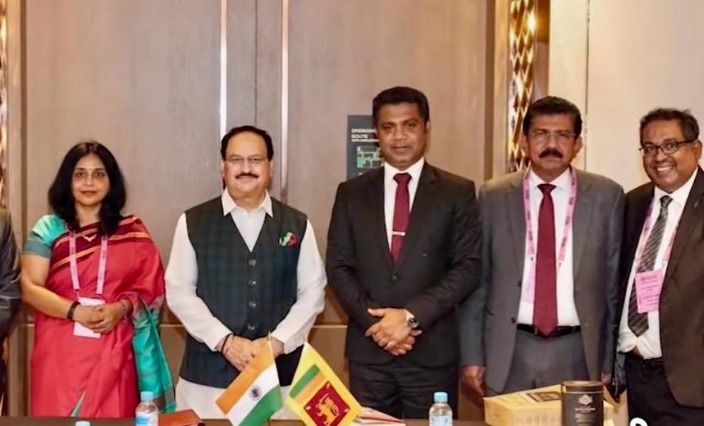 இலங்கையின் சுகாதார அமைச்சர் வைத்தியர் நளிந்த ஜயதிஸ்ஸவிற்கும், இந்திய சுகாதார மற்றும் குடும்ப நலத்துறை அமைச்சர் ஜகத் பிரகாஷ் நட்டாவிற்கும் (Jagat Prakash Nadda) இடையே இருதரப்பு பேச்சுவார்த்தை இன்று (08) நடைபெற்றது.