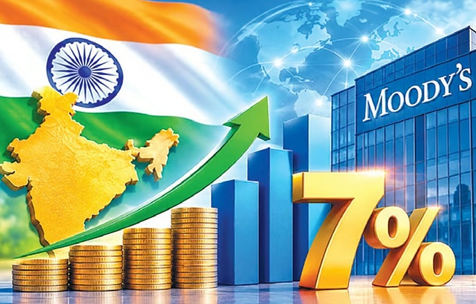 2026-27ஆம் நிதியாண்டில் இந்தியாவின் ஒட்டுமொத்த உள்நாட்டு உற்பத்தி (GDP) வளர்ச்சி 7 சதவீதமாக இருக்கும் என உலகளவில் முன்னணி கடன் தர மதிப்பீட்டு நிறுவனமான 'மூடிஸ் ரேட்டிங்ஸ்' (Moody's Ratings) புதிய கணிப்பை வெளியிட்டுள்ளது.